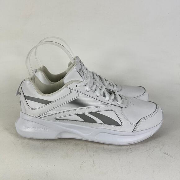 Reebok Walk Ultra DMX Women's 7 White Lace Up Low Top Running Athletic Shoes - Picture 2 of 10